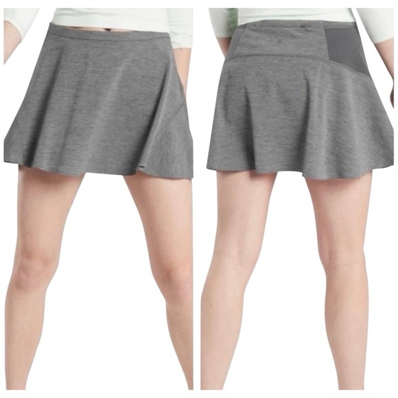 Athleta Match Point Skort Womens Sz S Gray Pickleball Athletic Mini Skirt Tennis - Picture 1 of 14